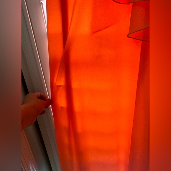 Flowy Vintage 70’s Coral Maxi Dress International Ladies Garment Workers Union - Picture 11 of 15